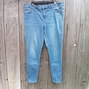 LulaRoe Skinny Jeans Blue High Rise Magic Waistband Stretch Women's Size 36